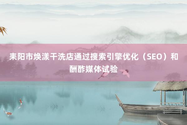 耒阳市焕漾干洗店通过搜索引擎优化（SEO）和酬酢媒体试验
